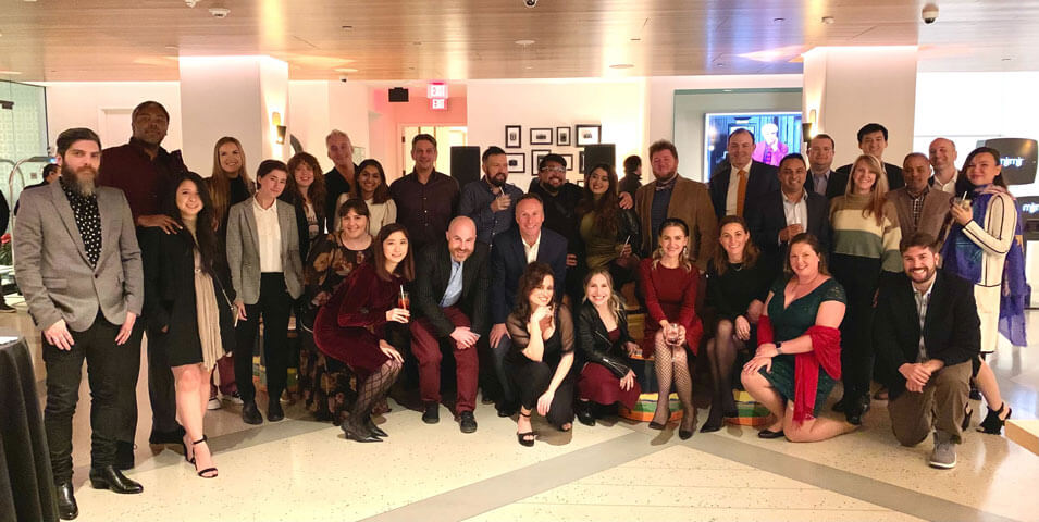 All the team at a Holiday Party