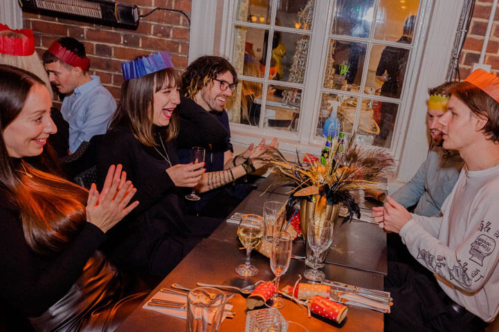 Celebrating at a Holiday Party
